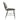 side angle view of a leather dining chair with steel legs in a grey colour