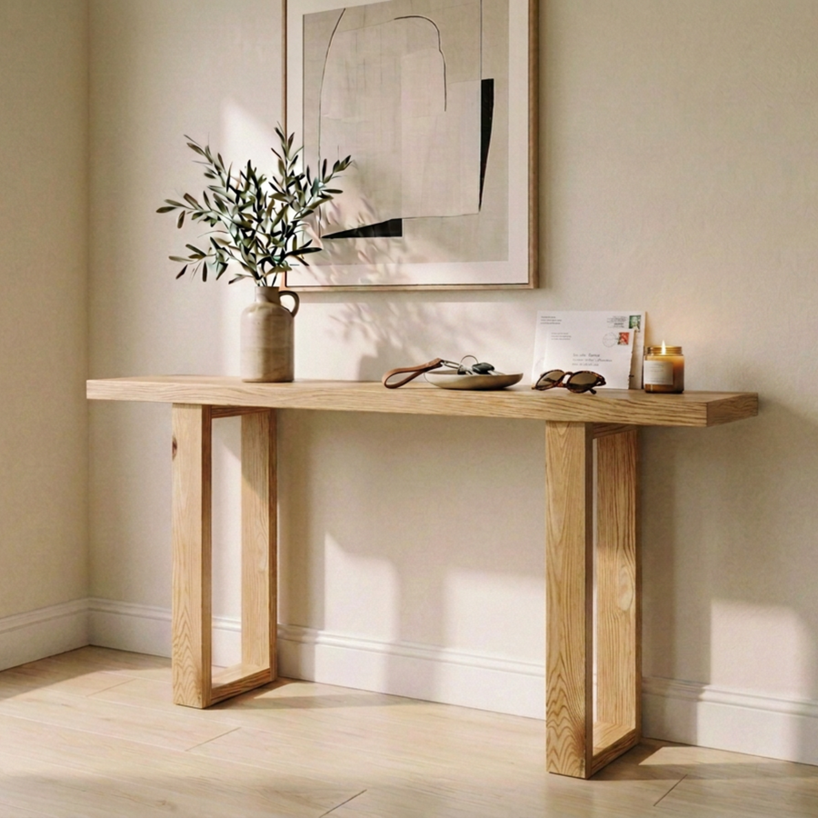 Solid Oak Console Table