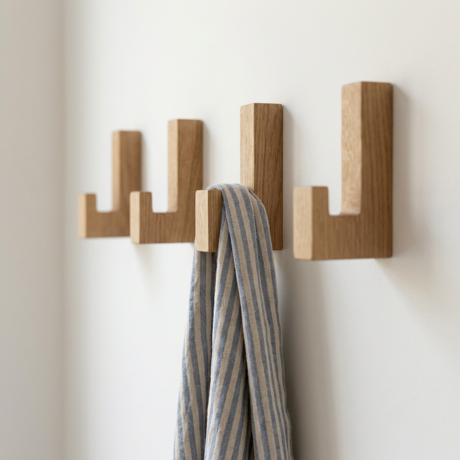 small wooden coat hook wall mounted solid wood hook