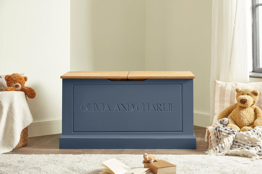 Panelled Toy Box with Double Compartments