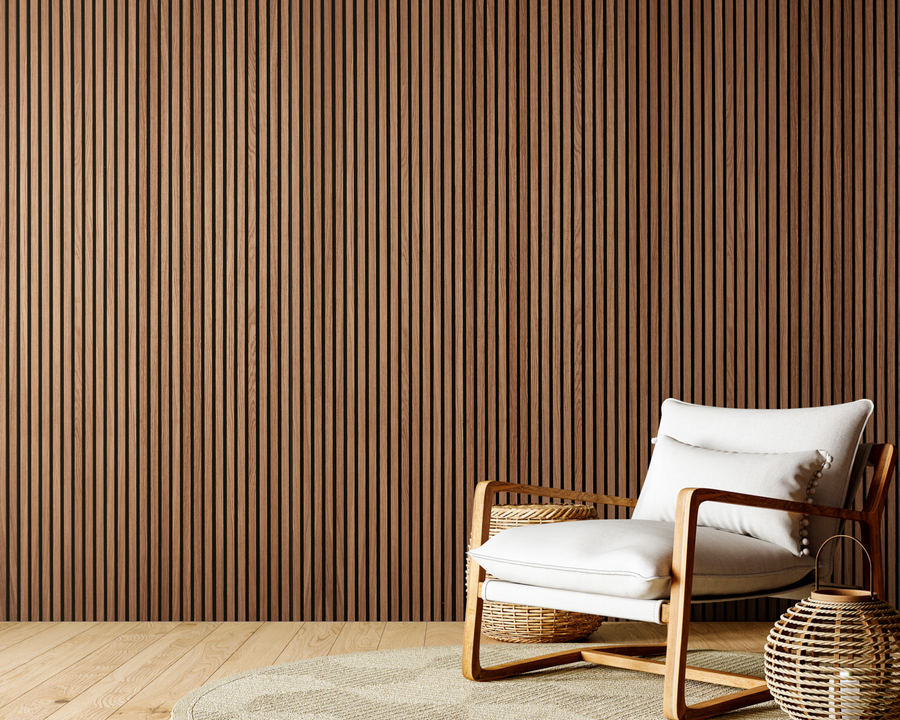 Walnut Acoustic Wood Slat Wall Panel
