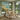 Solid oak dining table with square legs in a kitchen
