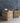 Large and small square rattan baskets in neutral finish