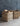 Large and small square rattan baskets in neutral finish