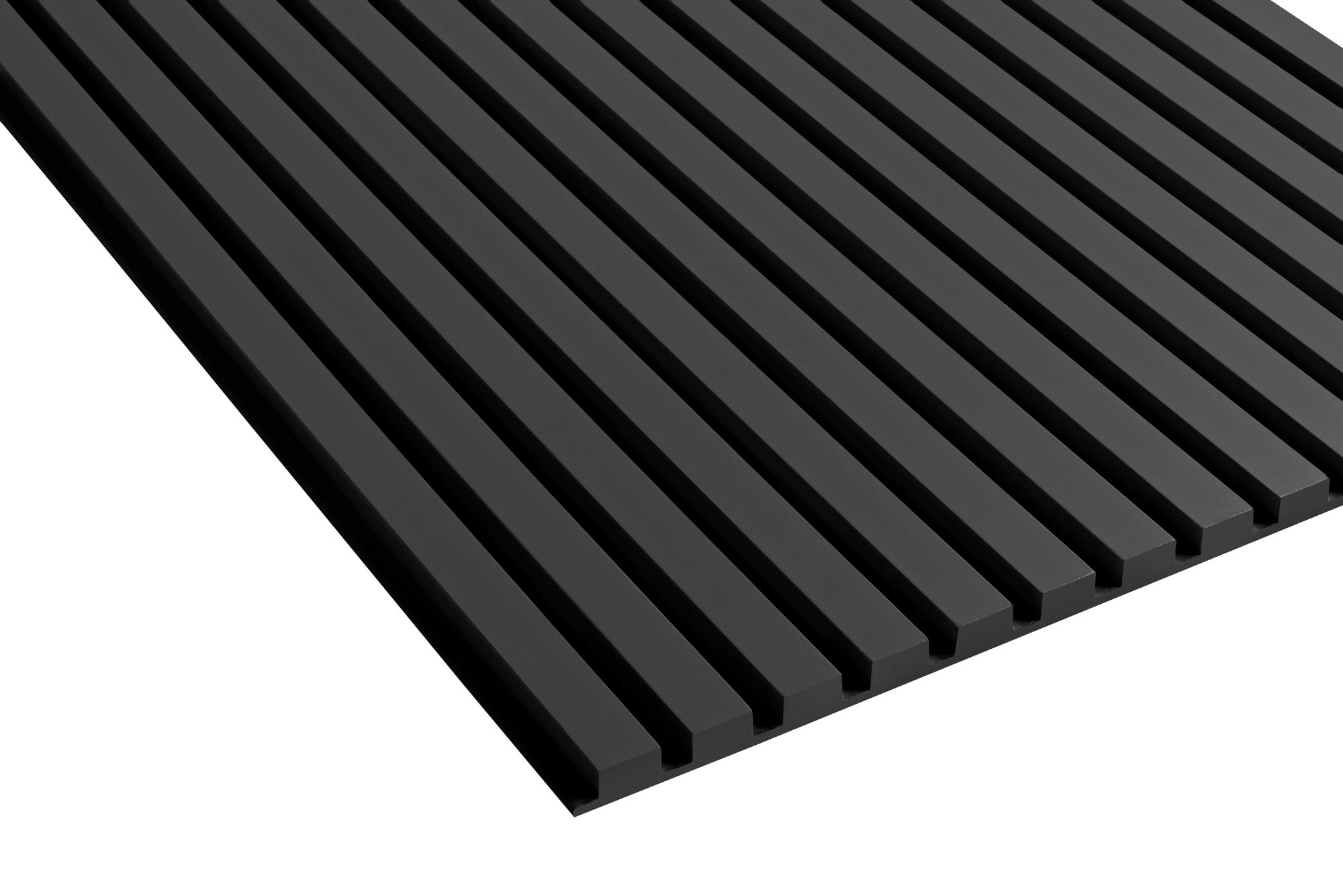 Contemporary Charcoal Black Wall Panels - 240cm x 40cm - Off the Grain