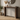 Slim solid pine radiator console table on two wooden legs, sitting over a radiator