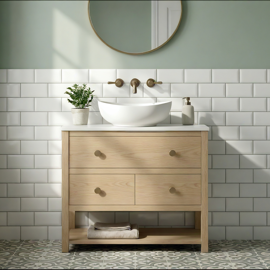 Hebden Oak Vanity Unit