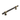 Long American bronze pull handles on the fluted oak vanity unit