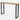Industrial pine console table with black metal legs on a plain white background