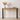 Industrial console table with a slim pine top on black metal box-frame legs against a hallway wall