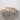solid oak dining table and bench set with clear coated steel A frame legs showing raw metal finish and natural oak grain
