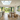 oak dining table and bench set with a frame legs in kitchen