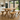 rustic pine dining table and bench set with x frame legs with benches in a modern kitchen setting