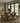 solid oak dining table and bench set with chunky x frame legs in kitchen