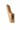 Rear view of solid oak rustic wall hook showing keyhole fixing plate on white background