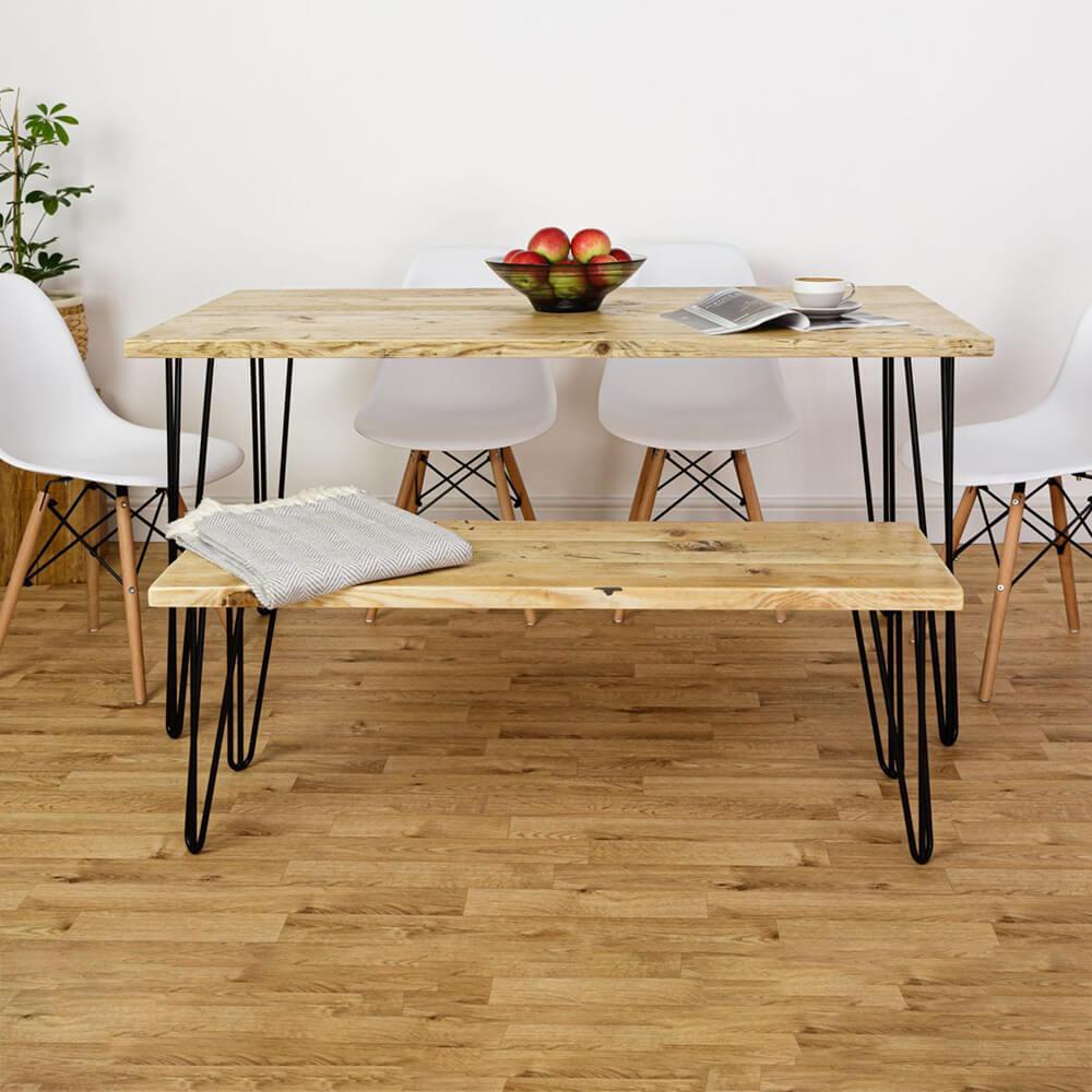 Rustic Reclaimed Wood Table with Metal Legs Off the Grain