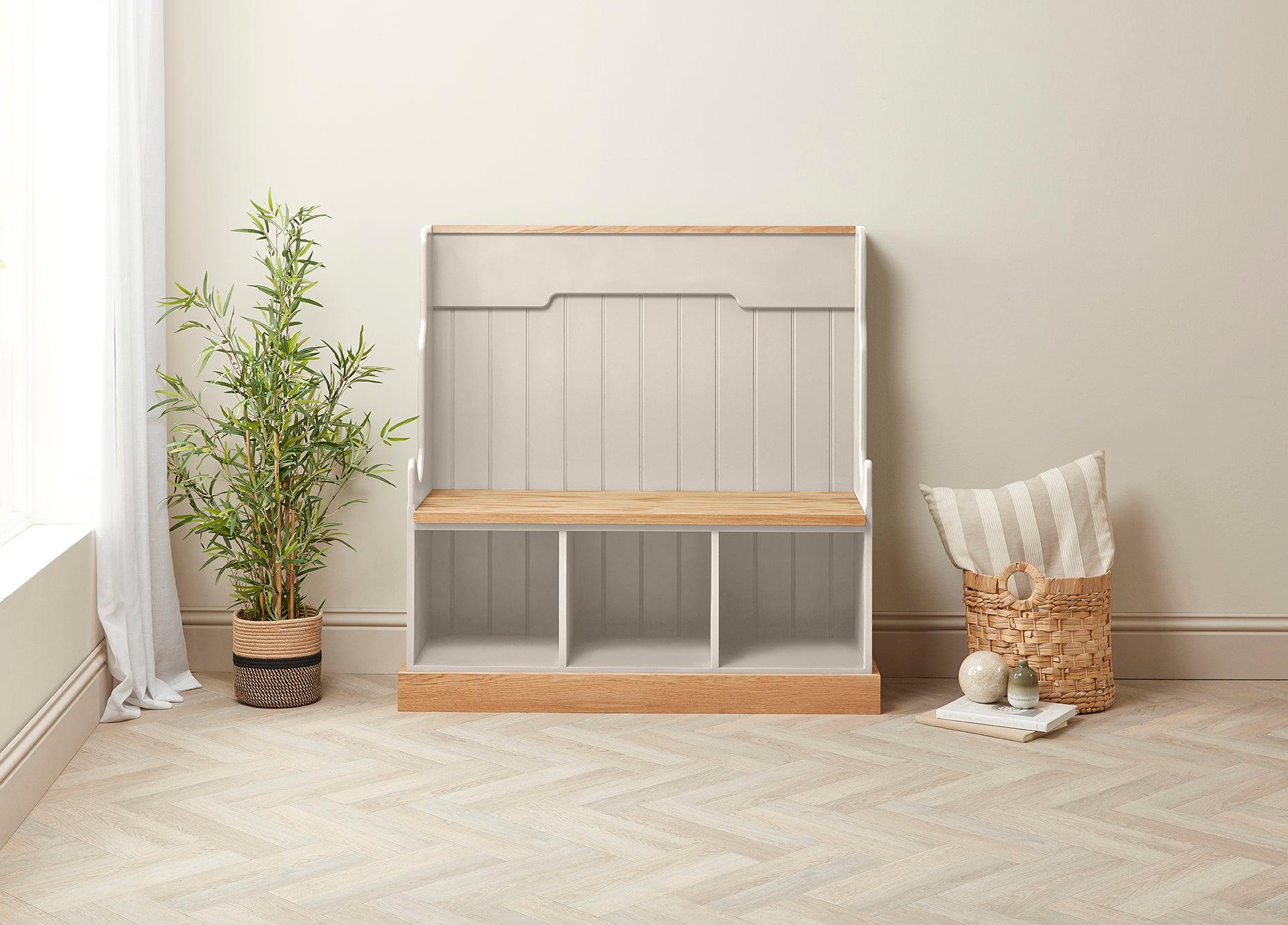 Hallway Bench with Storage Off the Grain
