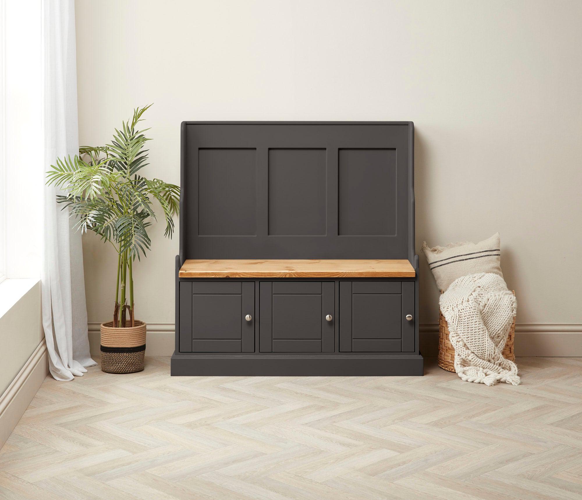 Shaker style bench with back deals
