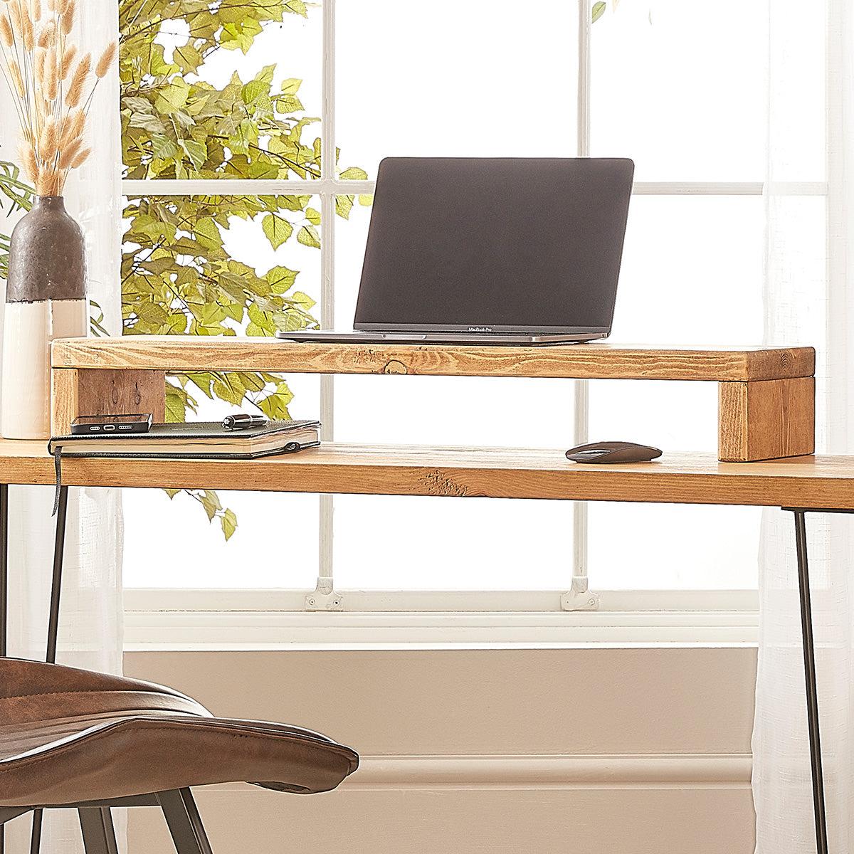 Rustic Computer Monitor Stand - Off the Grain