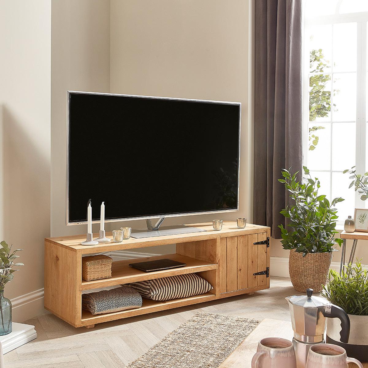 Solid Wood TV Stand / Unit with Storage - Off the Grain