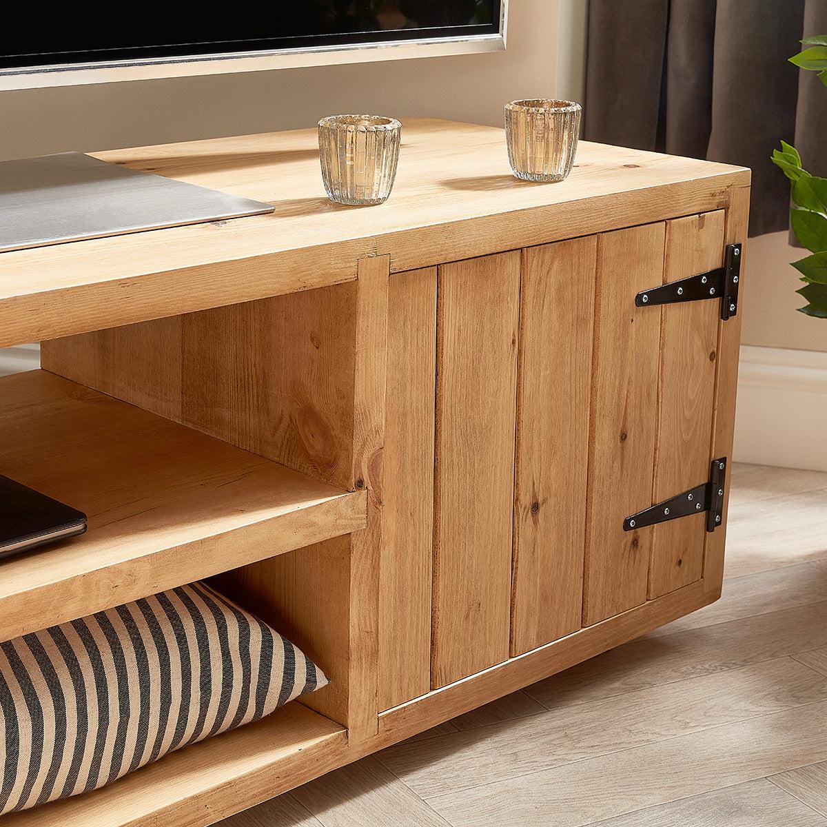 Rustic tv on sale trays with stand