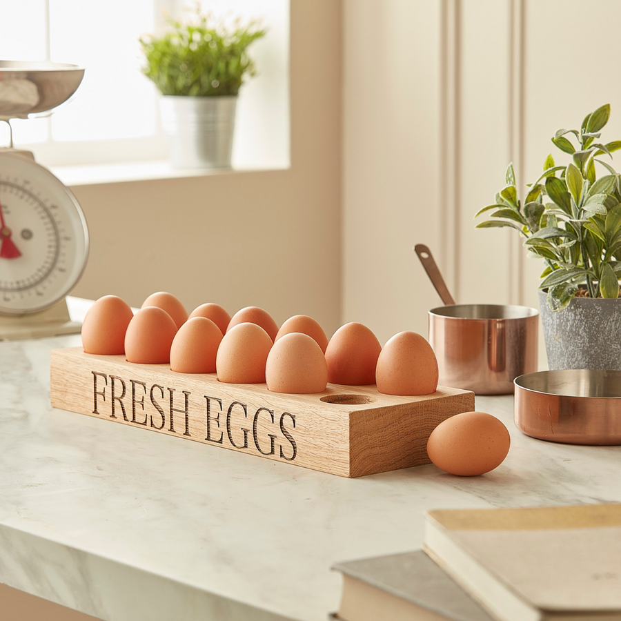 Personalised Large Wooden Egg Tray
