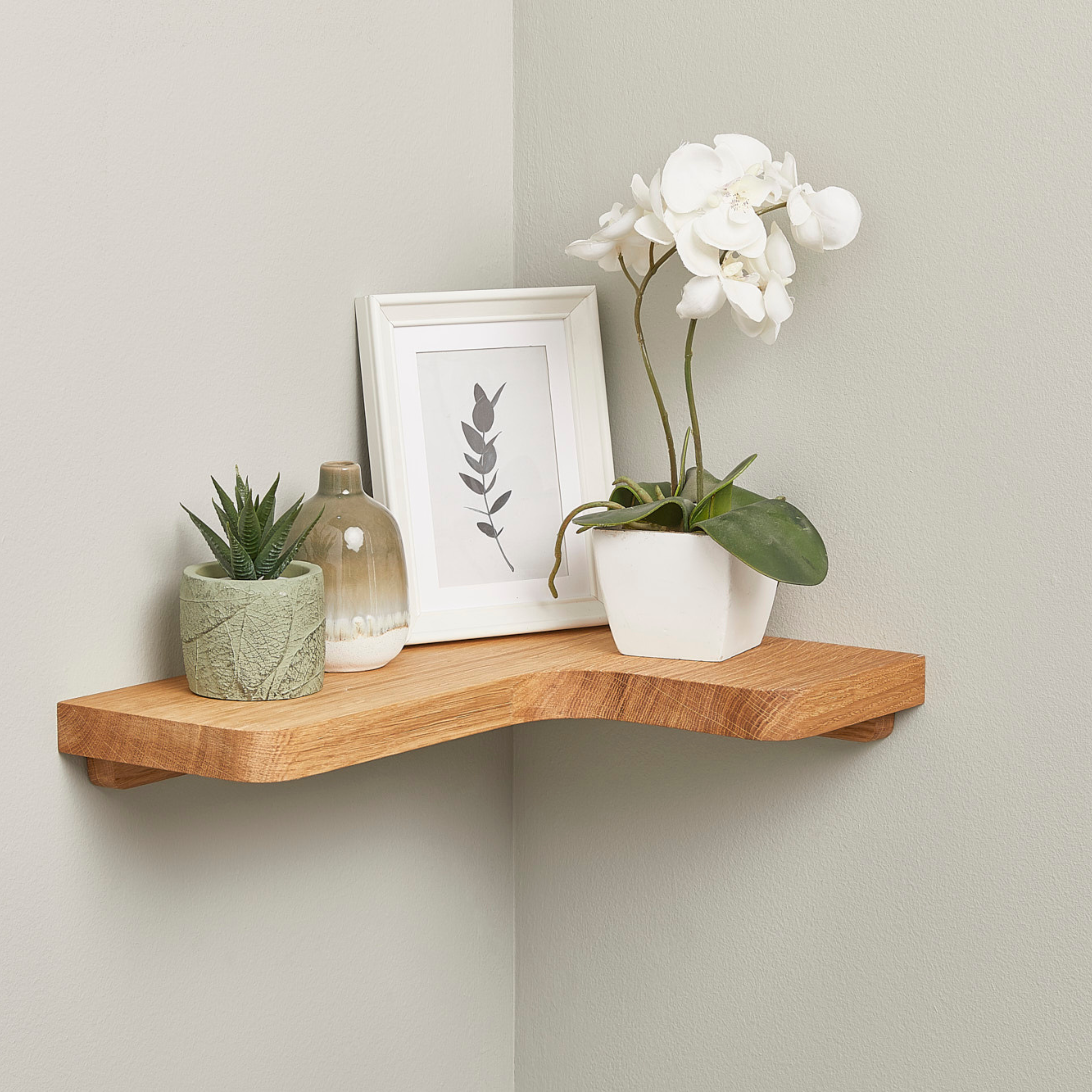 Oak Corner Shelf