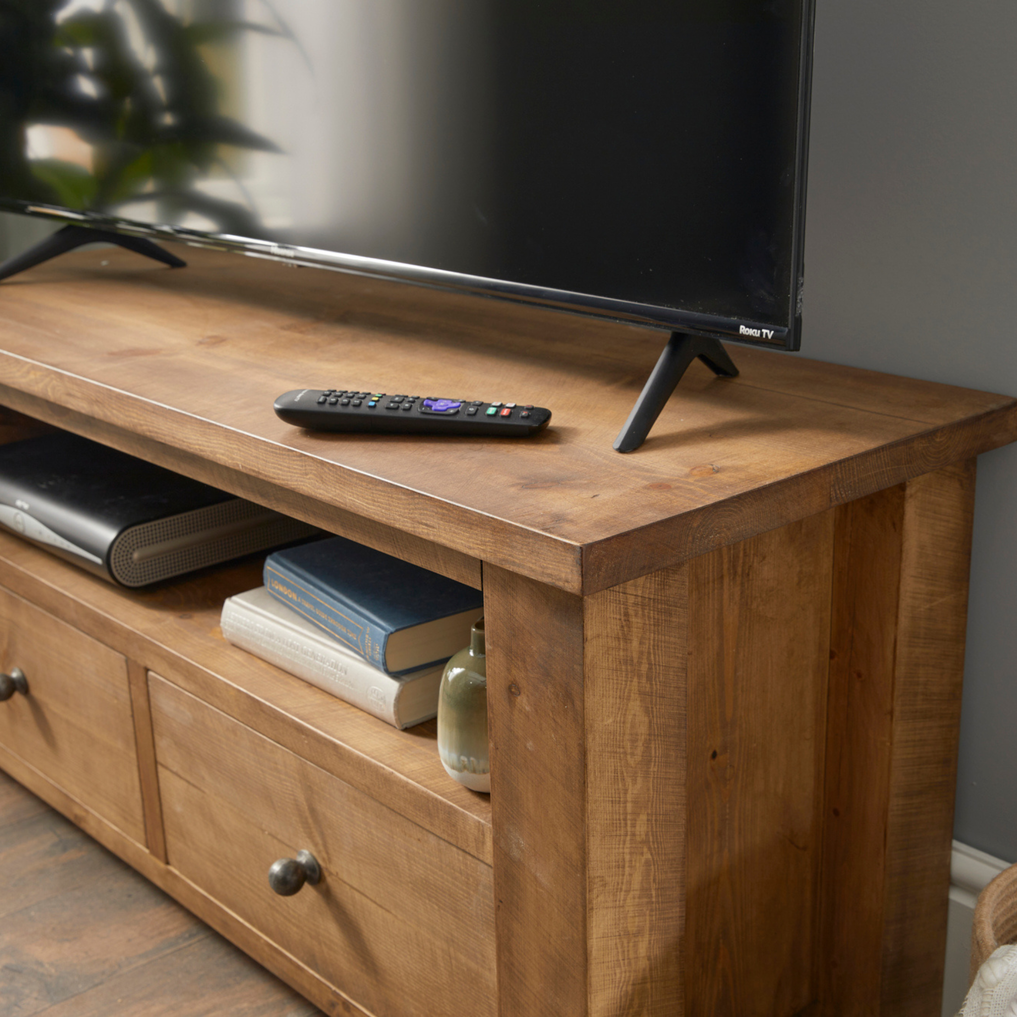 Wooden TV Stand with Drawers