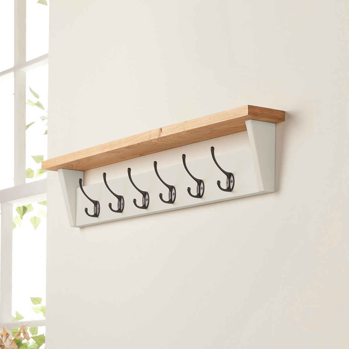 Purbeck Stone Coat Rack With Shelf | Handcrafted in Yorkshire